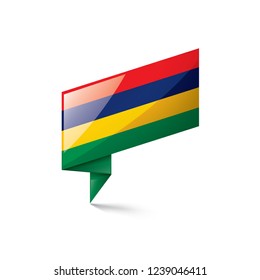 Mauritius flag, vector illustration on a white background