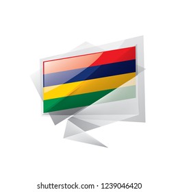 Mauritius flag, vector illustration on a white background