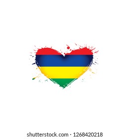 Mauritius flag, vector illustration on a white background