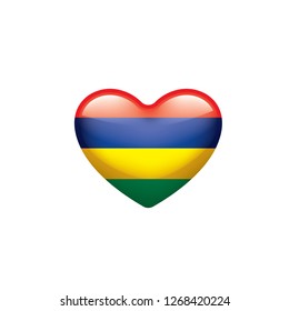 Mauritius flag, vector illustration on a white background