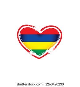 Mauritius flag, vector illustration on a white background