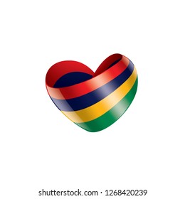 Mauritius flag, vector illustration on a white background