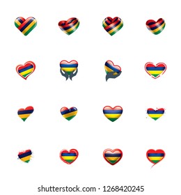 Mauritius flag, vector illustration on a white background