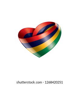 Mauritius flag, vector illustration on a white background