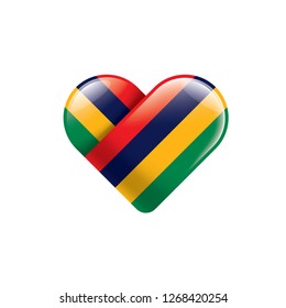 Mauritius flag, vector illustration on a white background