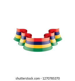 Mauritius flag, vector illustration on a white background