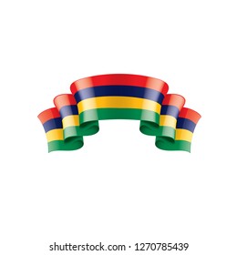 Mauritius flag, vector illustration on a white background
