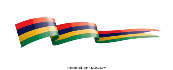 Mauritius flag, vector illustration on a white background