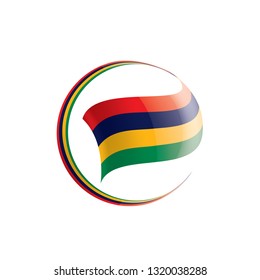 Mauritius flag, vector illustration on a white background