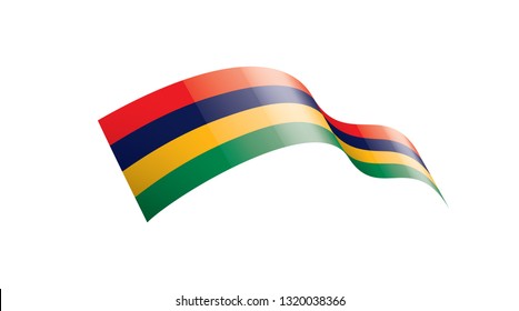 Mauritius flag, vector illustration on a white background