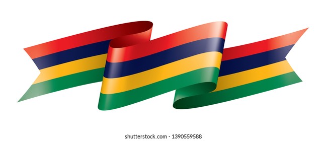 Mauritius flag, vector illustration on a white background
