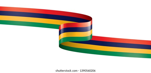 Mauritius flag, vector illustration on a white background