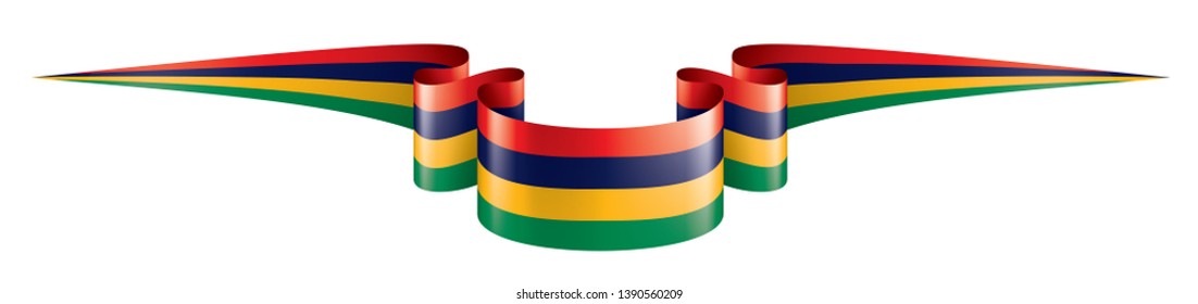 Mauritius flag, vector illustration on a white background