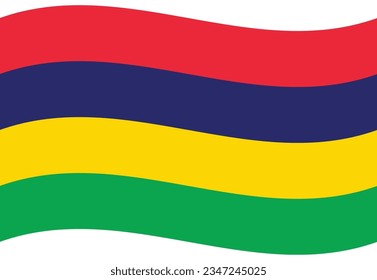 Mauritius flag wave. Mauritius flag. Flag of Mauritius