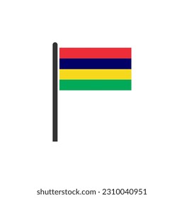 Mauritius flags icon set, Mauritius independence day icon set vector sign symbol