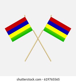 Mauritius ; Mauritius  Flags. Vector illustration.