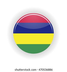 Mauritius icon circle isolated on white background. Port Louis icon vector illustration