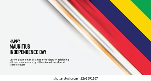 Mauritius Independence Day background. Vector illustration background.