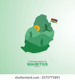 Mauritius Independence Day. Mauritius Day creative Design for social media post