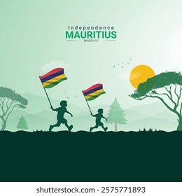 Mauritius Independence Day. Mauritius Day creative Design for social media post