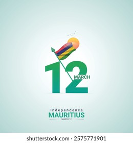 Mauritius Independence Day. Mauritius Day creative Design for social media post