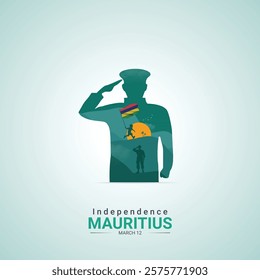 Mauritius Independence Day. Mauritius Day creative Design for social media post