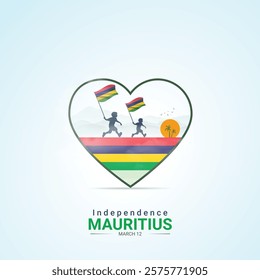 Mauritius Independence Day. Mauritius Day creative Design for social media post