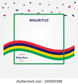 Mauritius Independence Day, Happy Independence Day Template Design. Vector Eps 10
