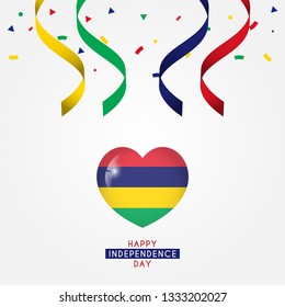 Mauritius Independence Day, Happy Independence Day Template Design. Vector Eps 10