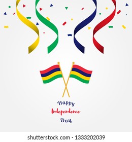 Mauritius Independence Day, Happy Independence Day Template Design. Vector Eps 10