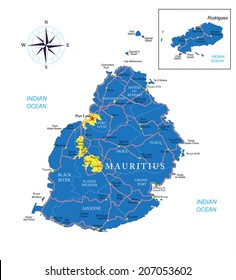 Mauritius map