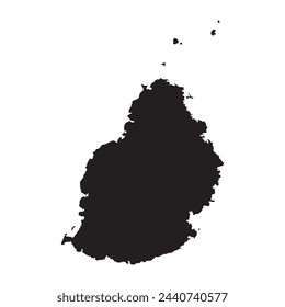 Mauritius map icon vector symbol design
