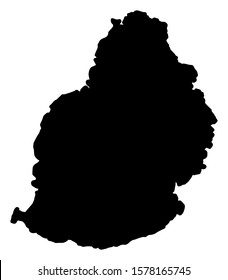 Mauritius Map silhouette Vector illustration Eps 10