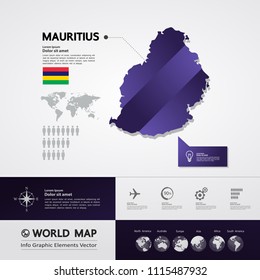 Mauritius Map vector illustration