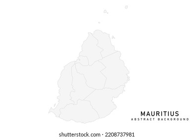 Mauritius Map - World Map International vector template with High detailed including grey color and grey line isolated on white background for design - Vector illustration eps 10