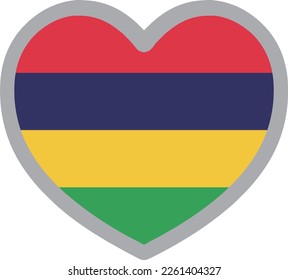 Mauritius national flag icon vector Illustration material