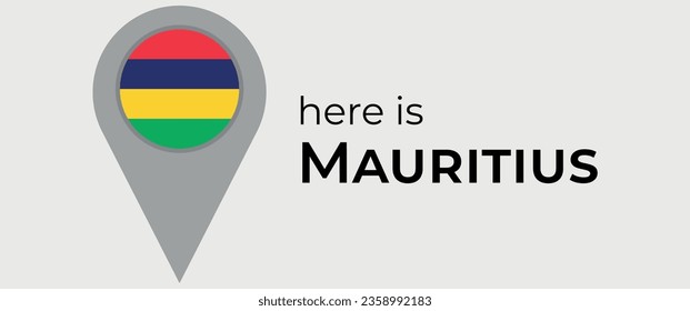 Mauritius National-Karte Marker-Pin Symbol