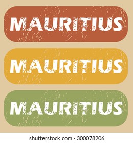Mauritius on colored background