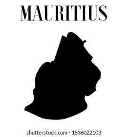 Mauritius outline world map silhouette vector illustration, creative design background, national country flag, design element, symbols from countries all continents set. 