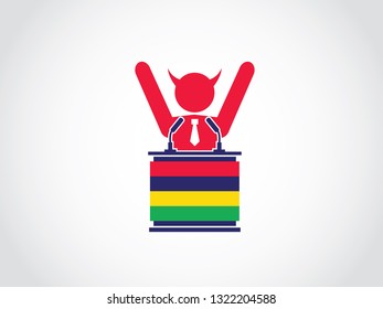 Mauritius Podium Bad People Celebrate Speech