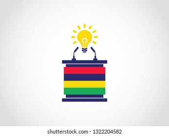 Mauritius Podium Bright Idea Speech