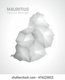 Mauritius vector polygonal triangle map