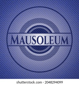 Mausoleum with jean texture. Vector Illustration. Detailed. 