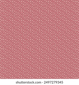 Mauve background with dots, dashes or specks in a light tone. Continuous flecked pattern. Textile design. Abstract vector.