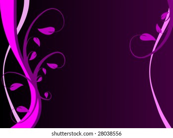 A mauve floral background vector illustration with room for text