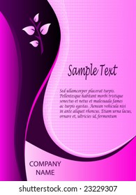 A mauve and white abstract vector illustration with room for text
