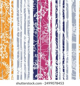 Mauve wine  floral washed digital watercolor painting stripe brush seamless pattern background.boho camouflage strokes tie dye batik. ombre gradient multicolor for surface print ikat gradient tileable