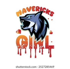 Mavericks Girl T shirt Design t