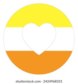 Maverique Pride Flag in shape. LGBTQ flag in shape