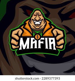 Mavia masscot logo illustration vector